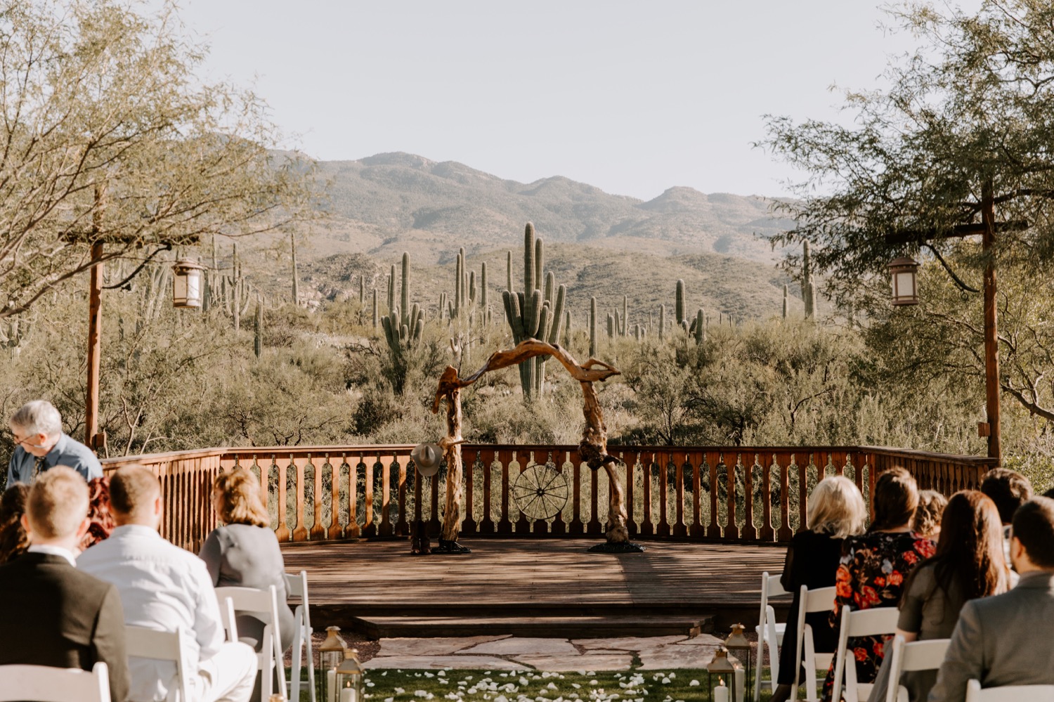 Ceremony location at Tanque Verde Ranch wedding venue for desert wedding inspiration