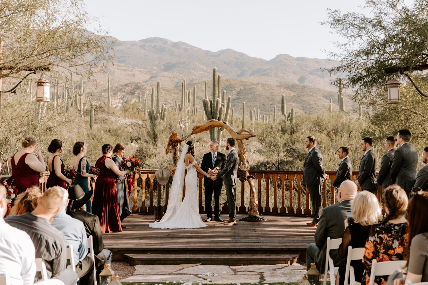The ceremony site at Tanque Verde Ranch