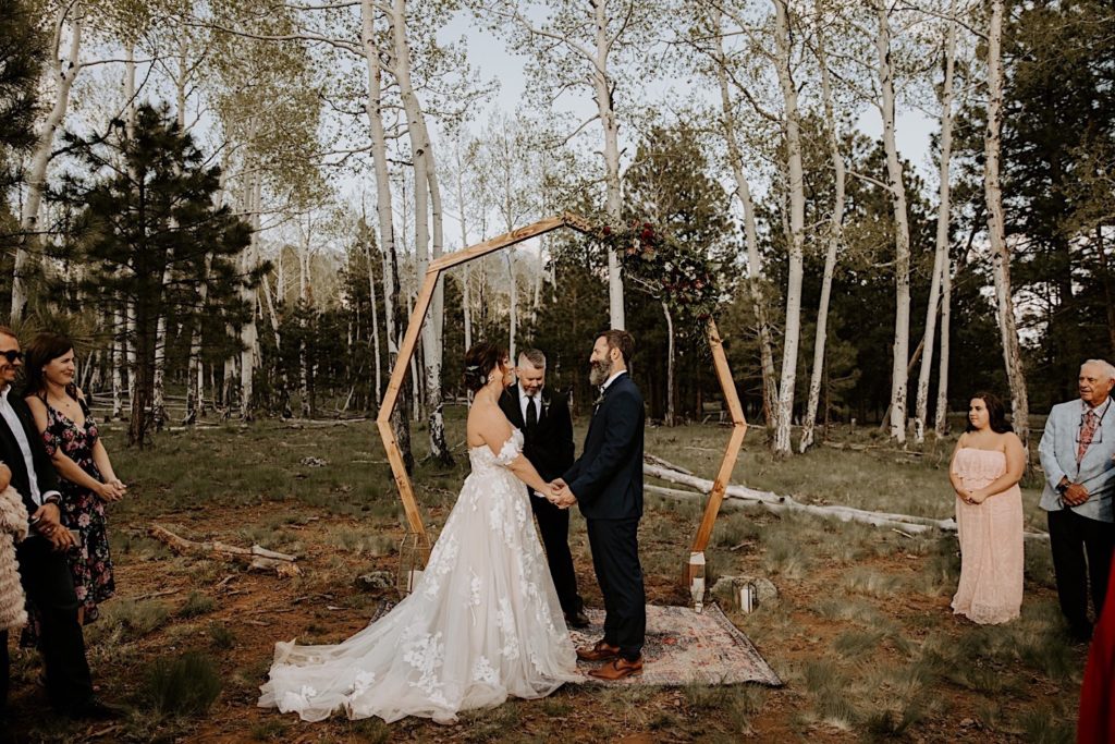Intimate Flagstaff Arizona elopement in the woods