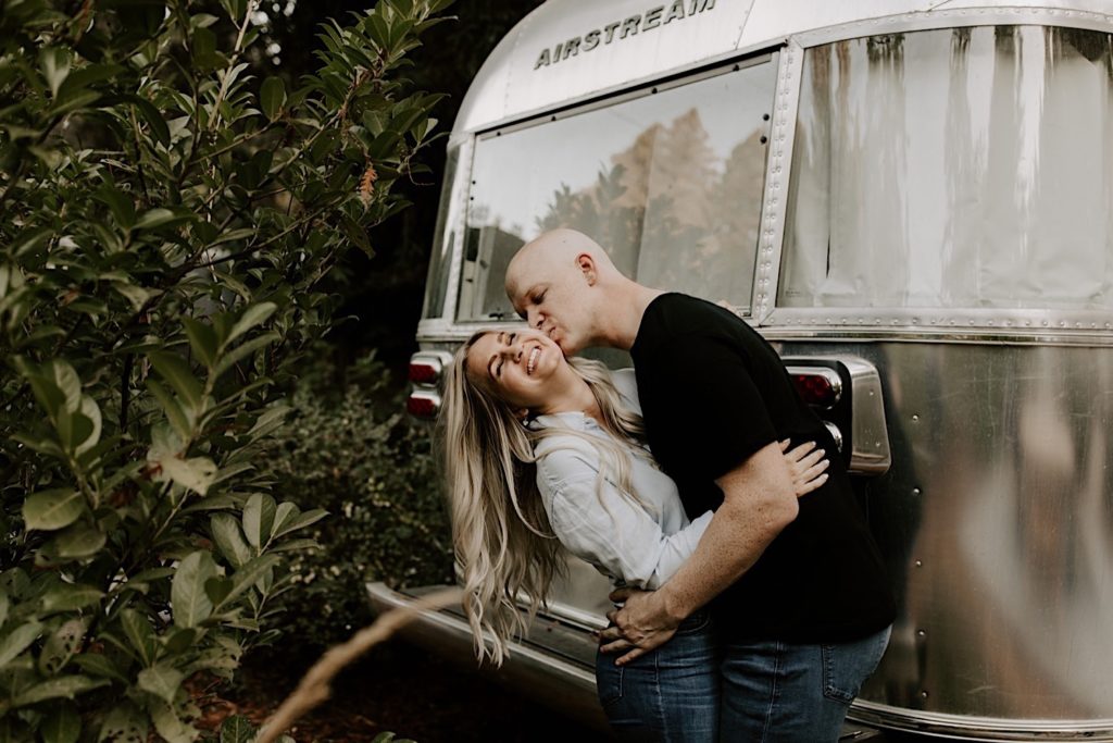 Russian River Autocamp airstream trailer engagement inspiration