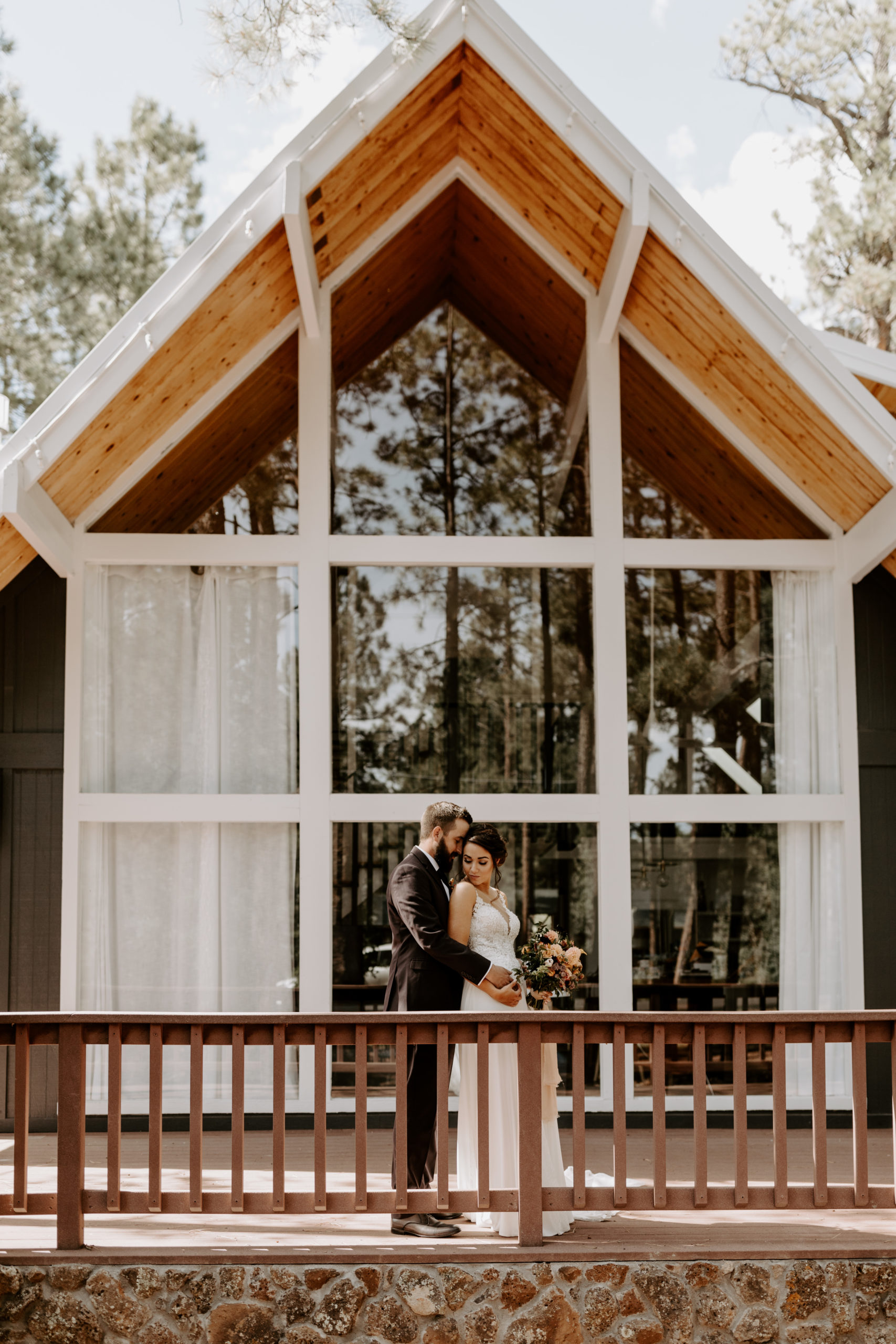 a-frame pinetop cabin elopement