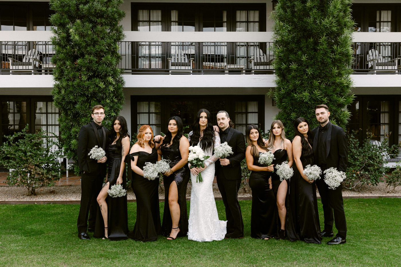 All black bridal outfits for luxury scottsdale wedding